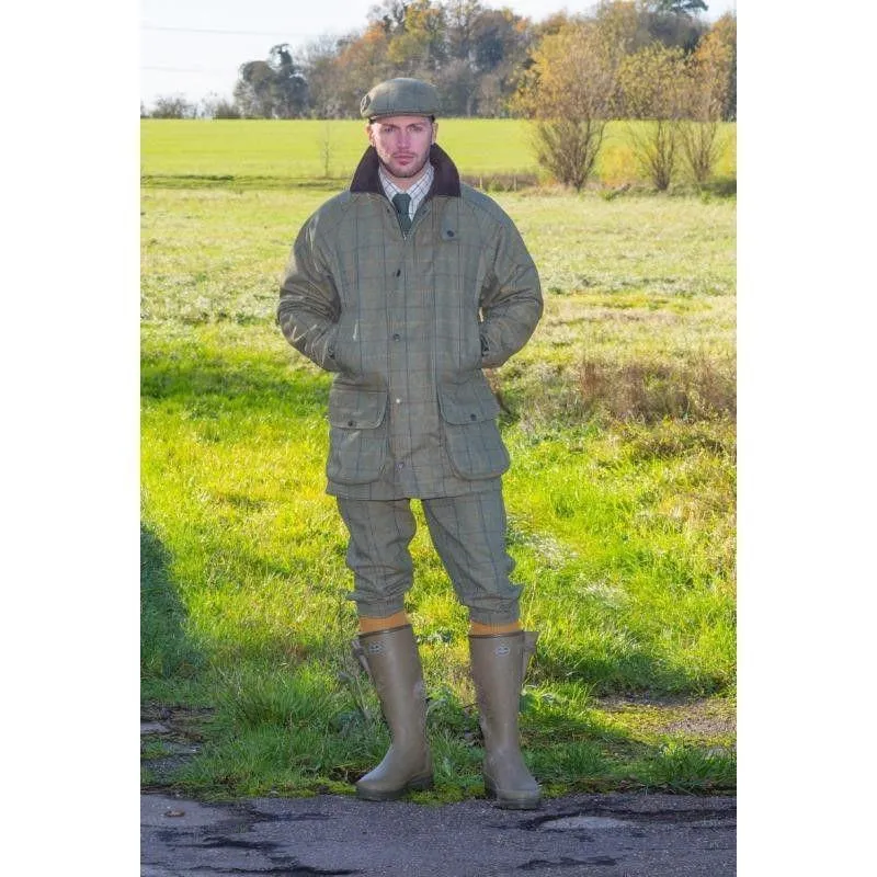 Alan Paine Rutland Tweed Mens Shooting Coat - Dark Moss