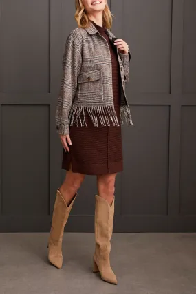 Crop Shacket With Fringe