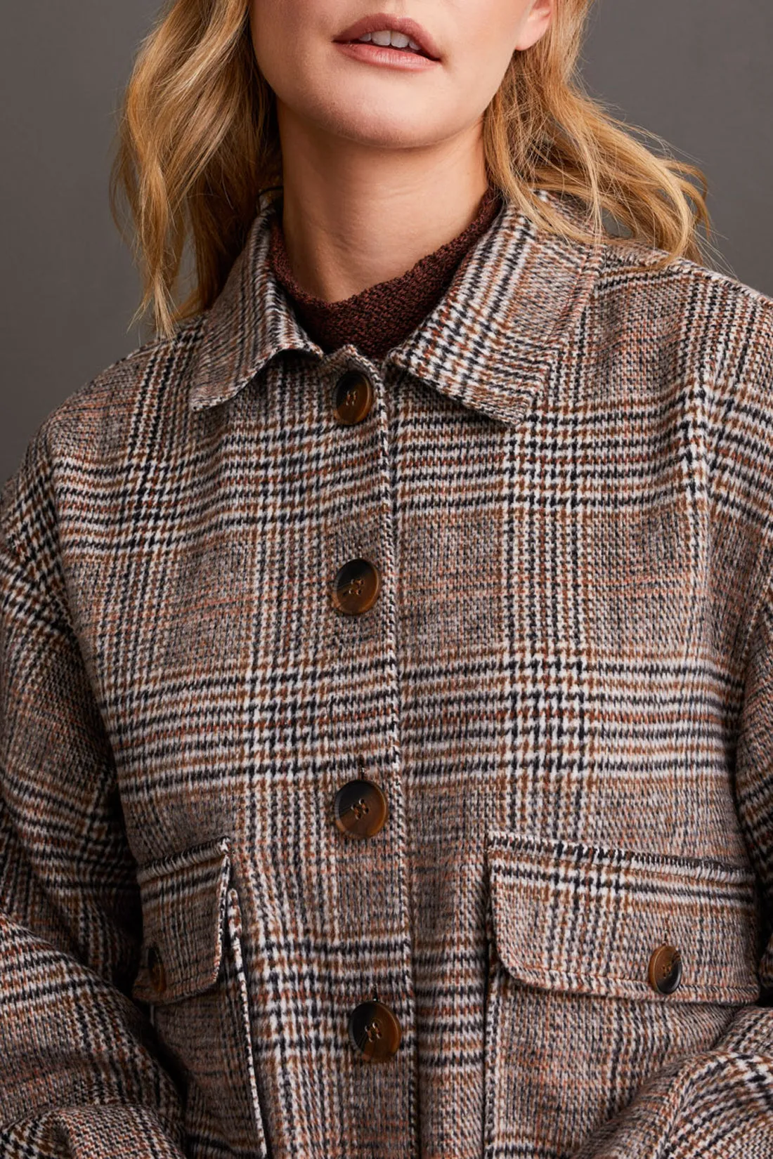 Crop Shacket With Fringe