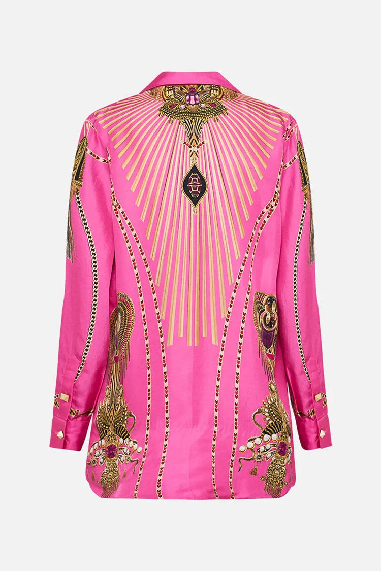 Double Breasted Soft Jacket in Song of Scarab