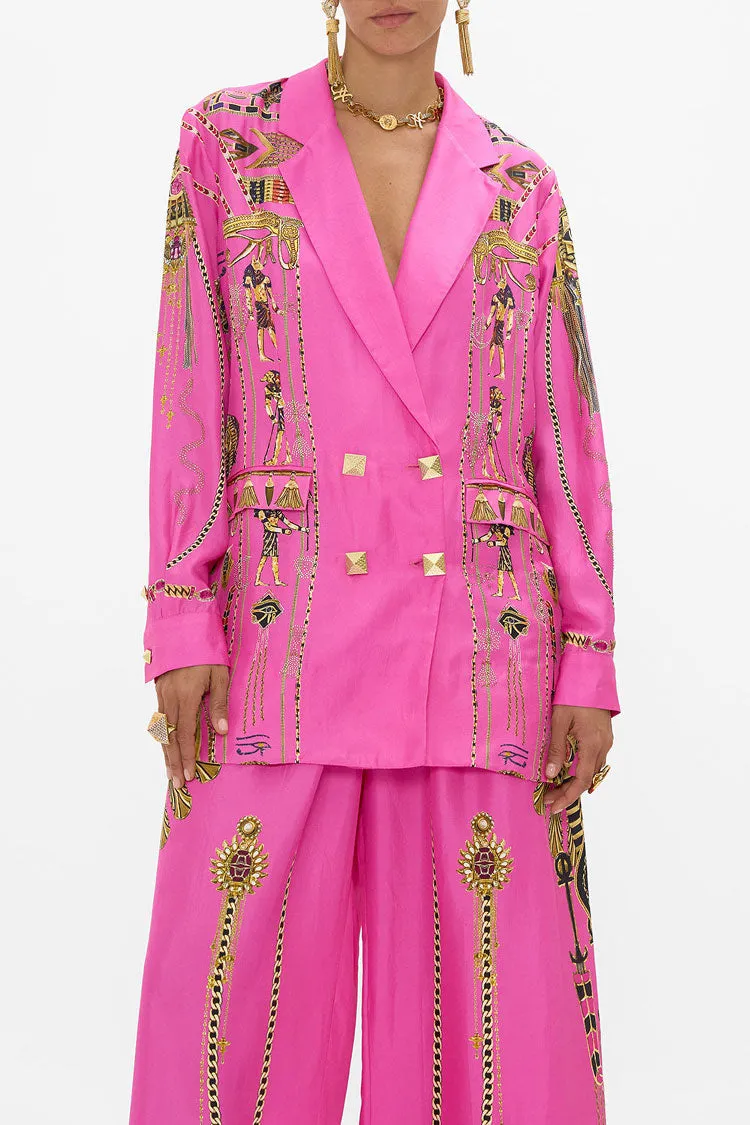Double Breasted Soft Jacket in Song of Scarab