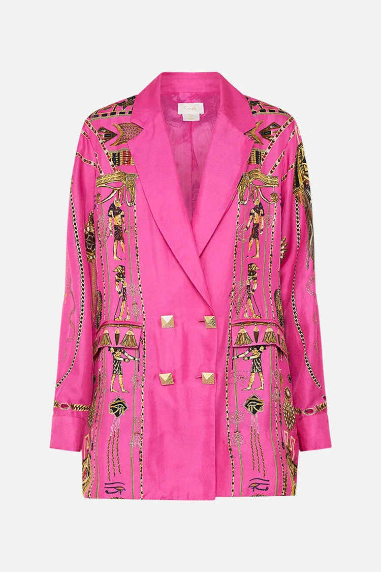 Double Breasted Soft Jacket in Song of Scarab