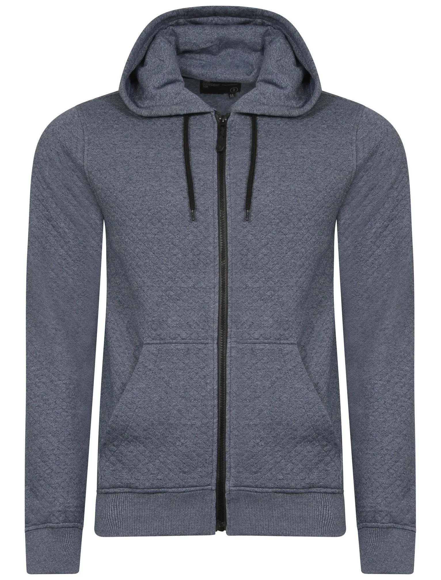 Dryden Diamond Quilted Hoodie in Blue - Dissident