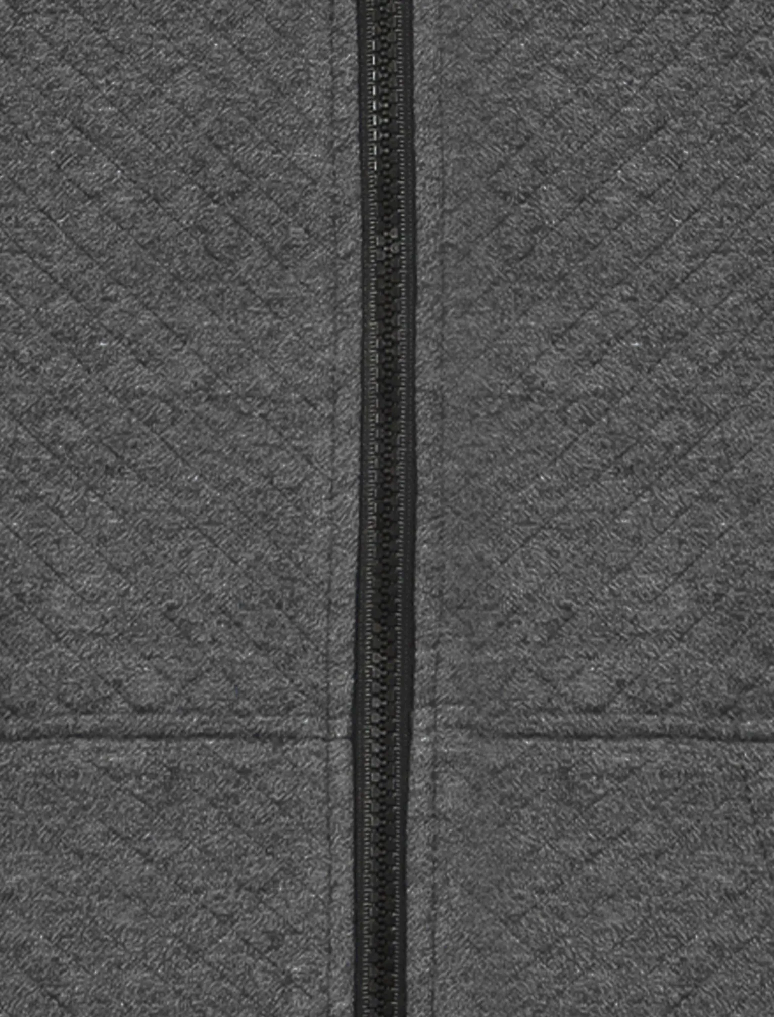 Dryden Diamond Quilted Hoodie in Charcoal - Dissident