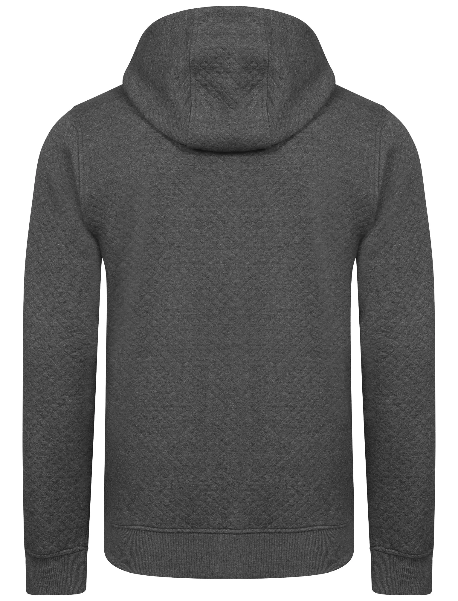 Dryden Diamond Quilted Hoodie in Charcoal - Dissident