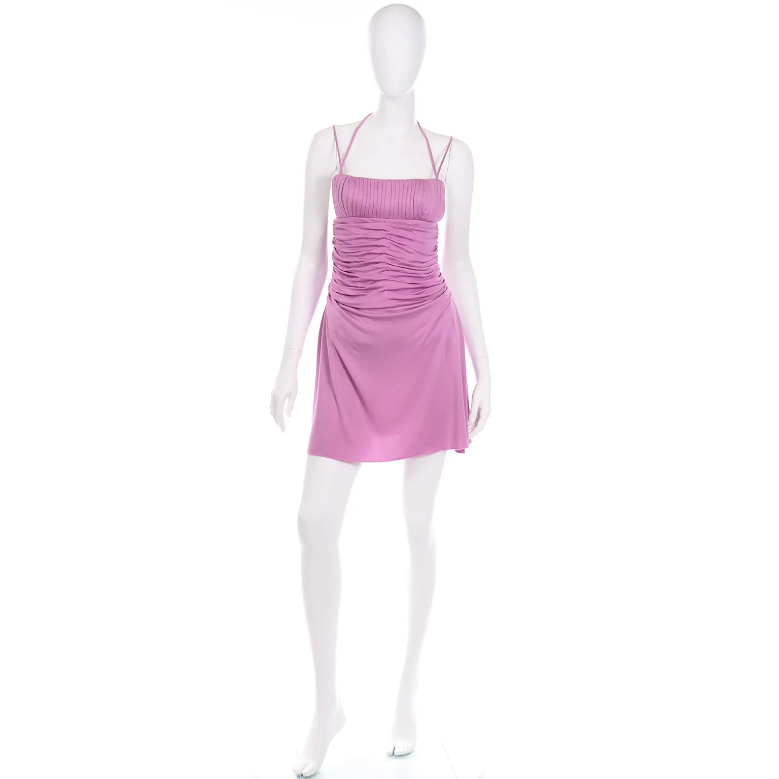 Gianni Versace Couture Vintage Purple Runway Dress S/S 2000