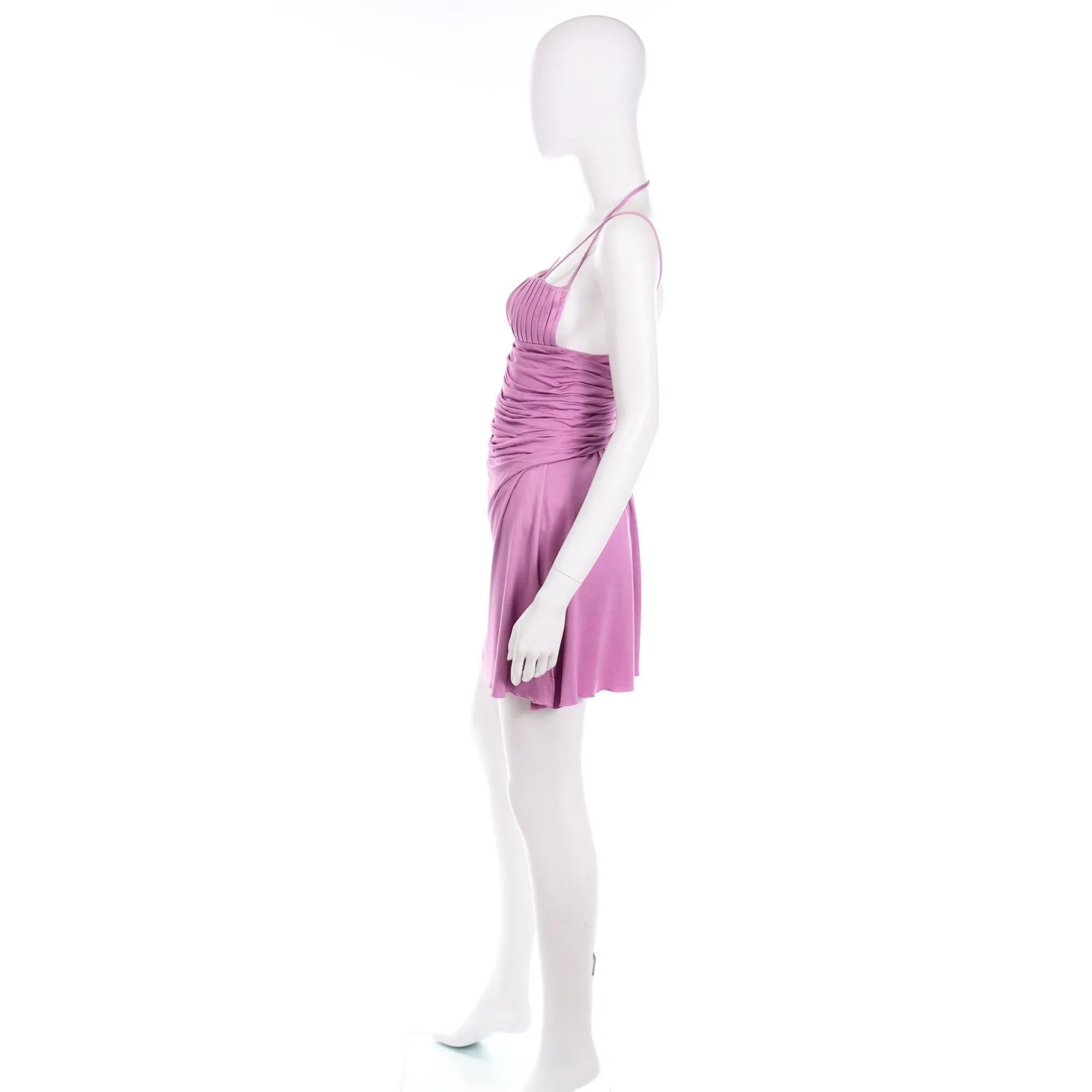Gianni Versace Couture Vintage Purple Runway Dress S/S 2000