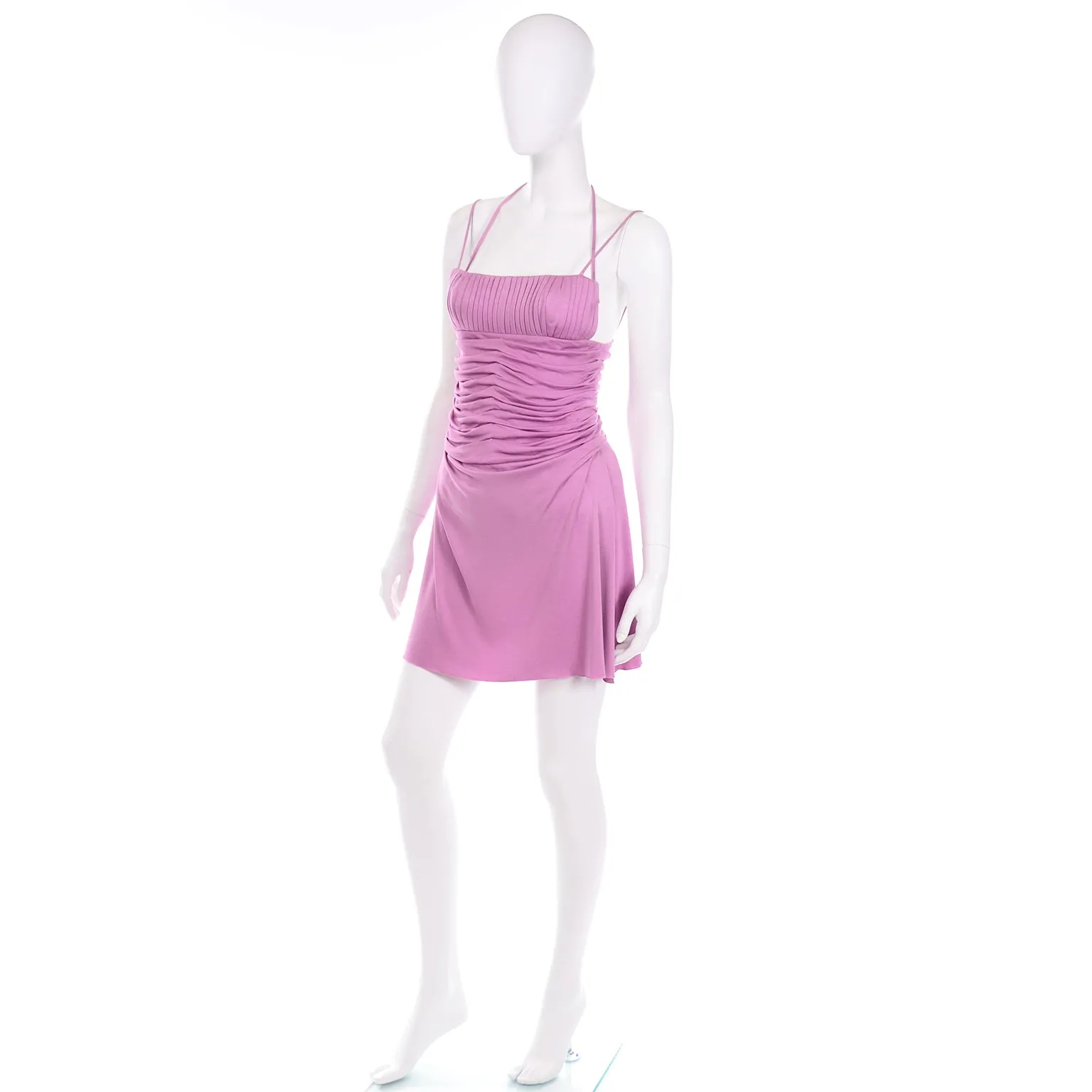 Gianni Versace Couture Vintage Purple Runway Dress S/S 2000