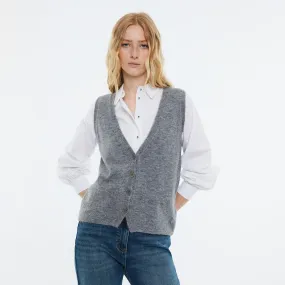 Grey V-Neck Vest