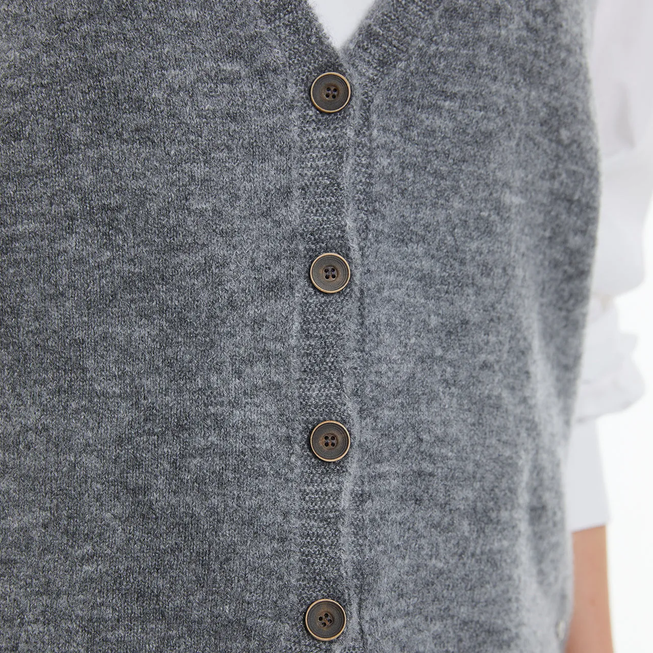 Grey V-Neck Vest
