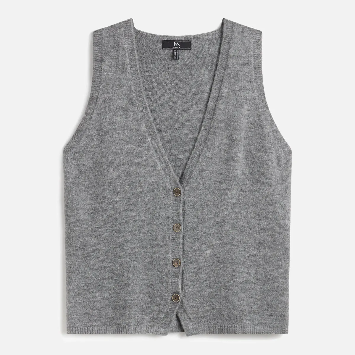 Grey V-Neck Vest