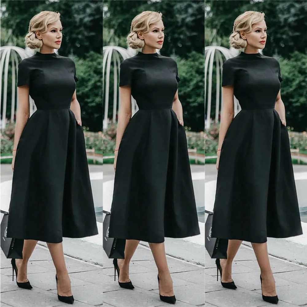 High Waist A-Line Slim & Fit Midi Dress