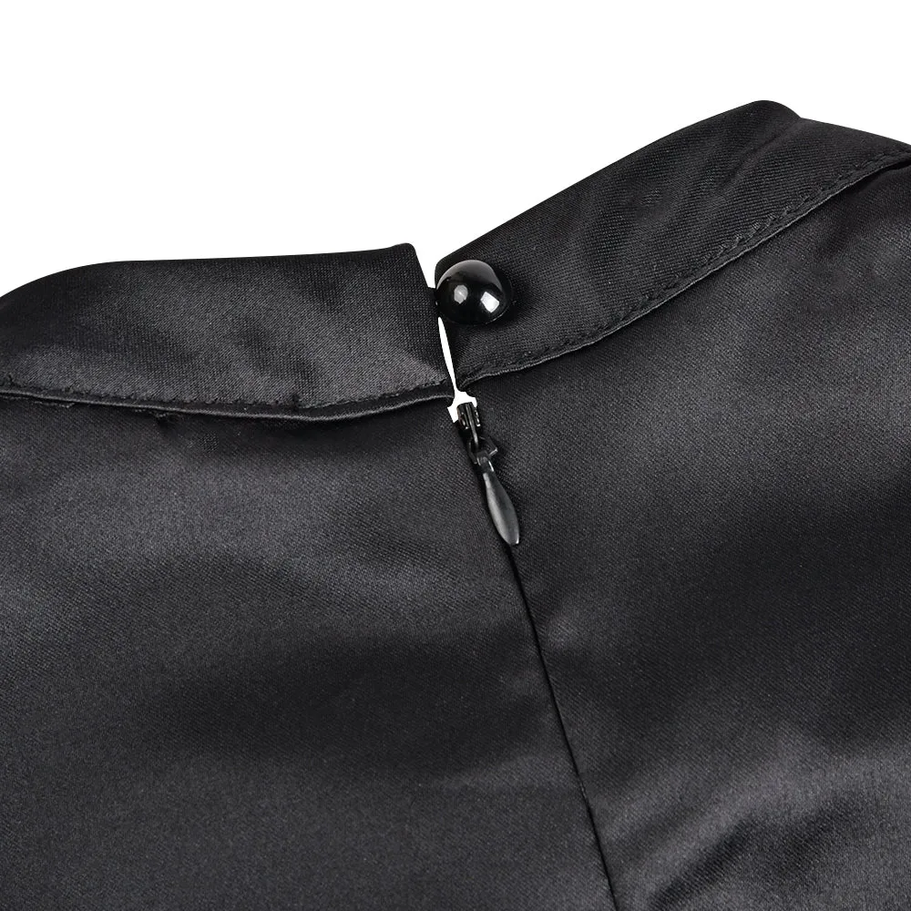 High Waist A-Line Slim & Fit Midi Dress