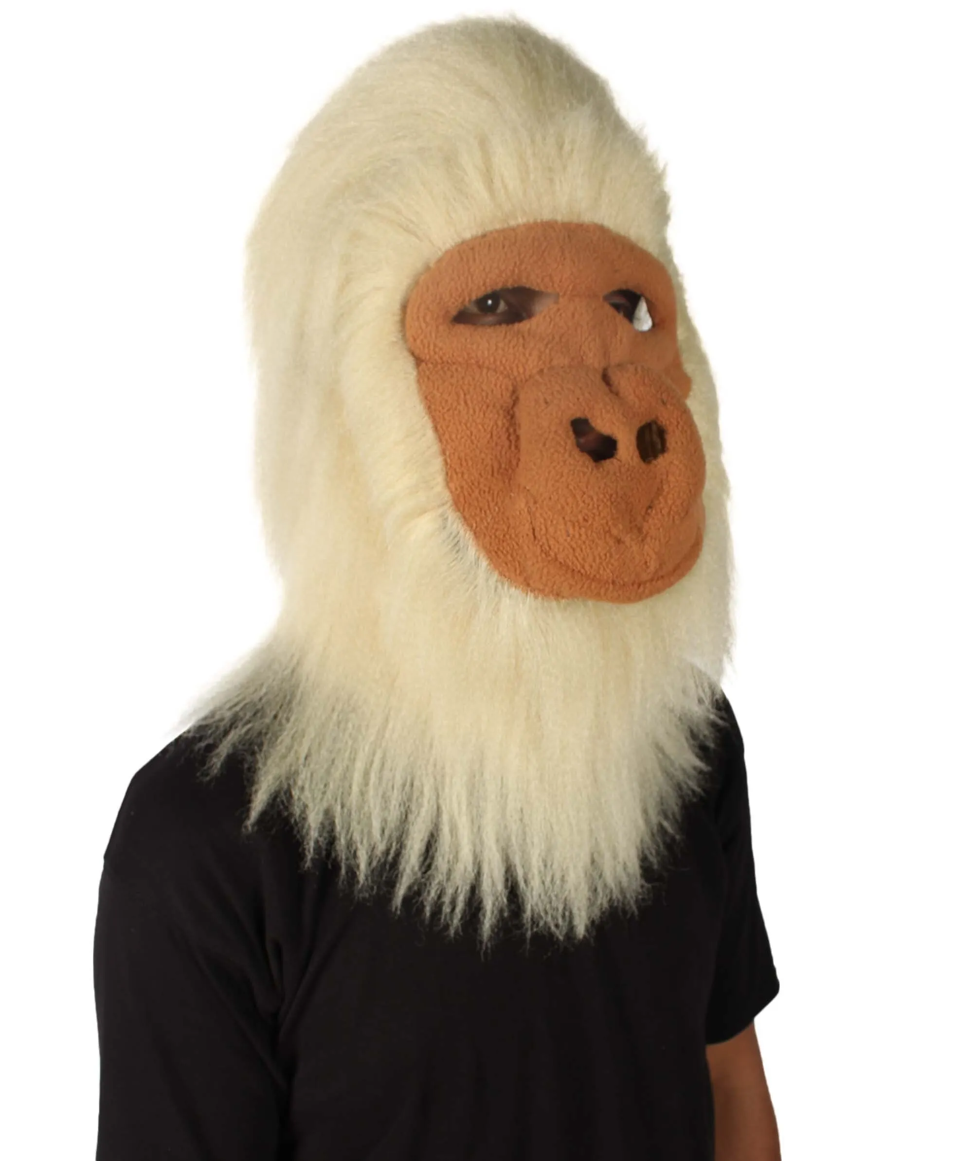 HPO Hairy Unisex Ape Mask and Bodysuit Costume Bundle | Multiple Color Options