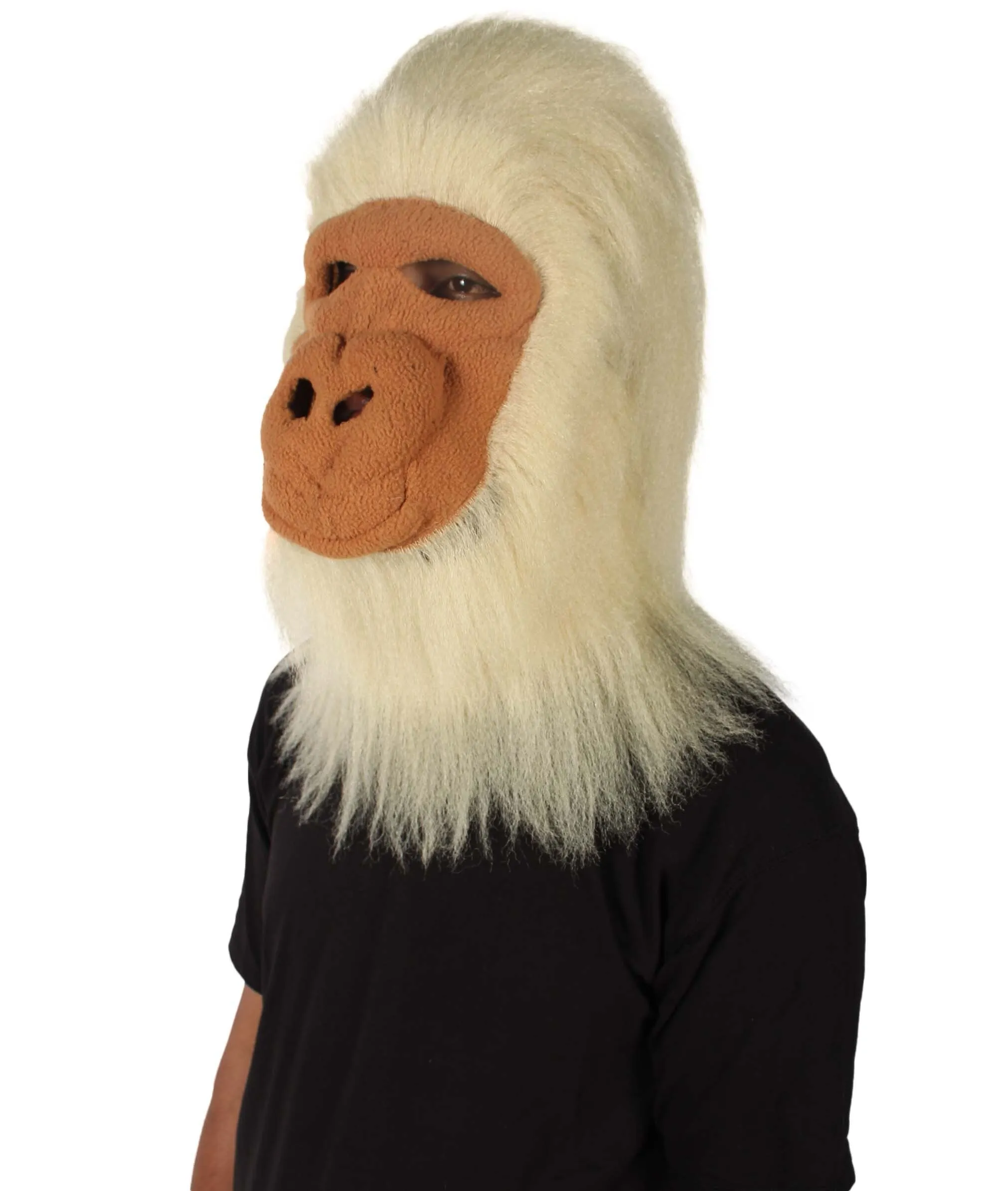 HPO Hairy Unisex Ape Mask and Bodysuit Costume Bundle | Multiple Color Options