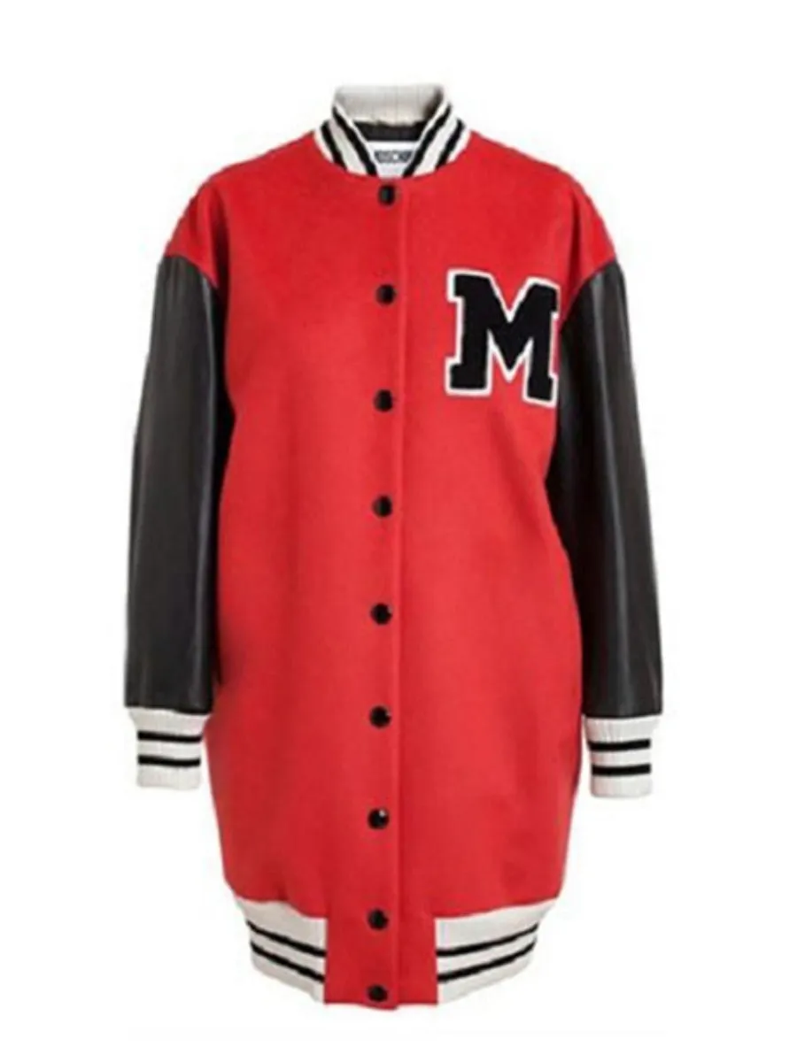 Purpdrank - LW Plus Size Letter Striped Patchwork Coat Preppy Style Women Autumn Varsity Crop Tops Classic Embroidery Sporty Fall Jacket