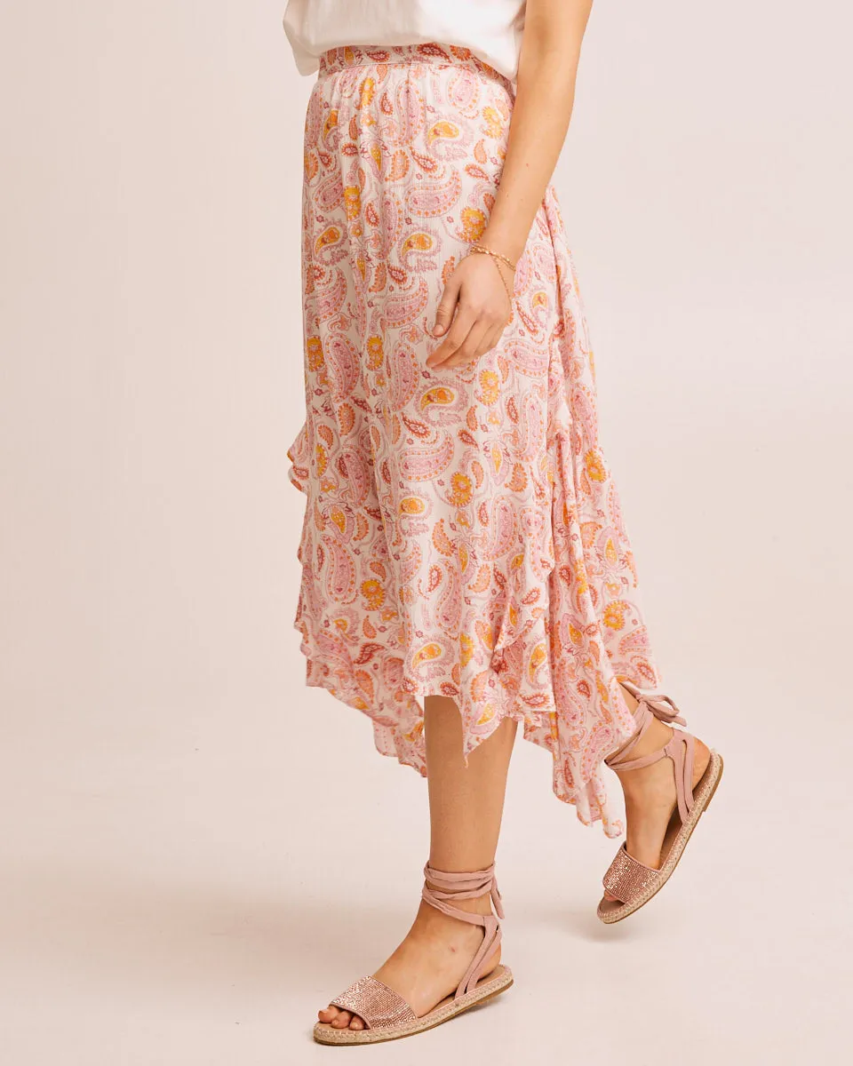 Ruffle Postpartum Skirt - Paisley
