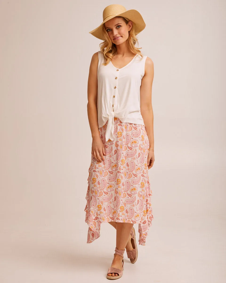 Ruffle Postpartum Skirt - Paisley