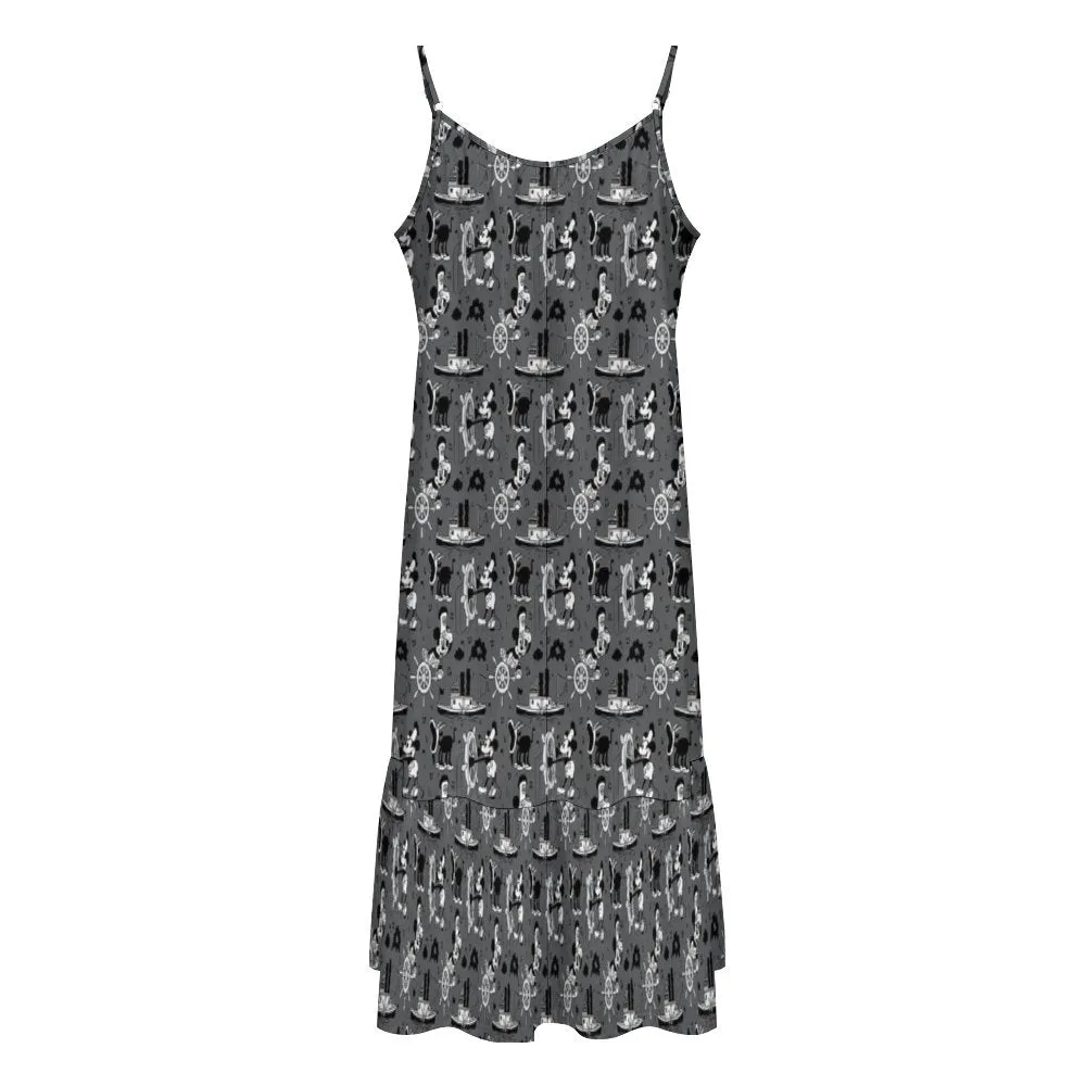 Steamboat Mickey Suspender Sleeveless Dress