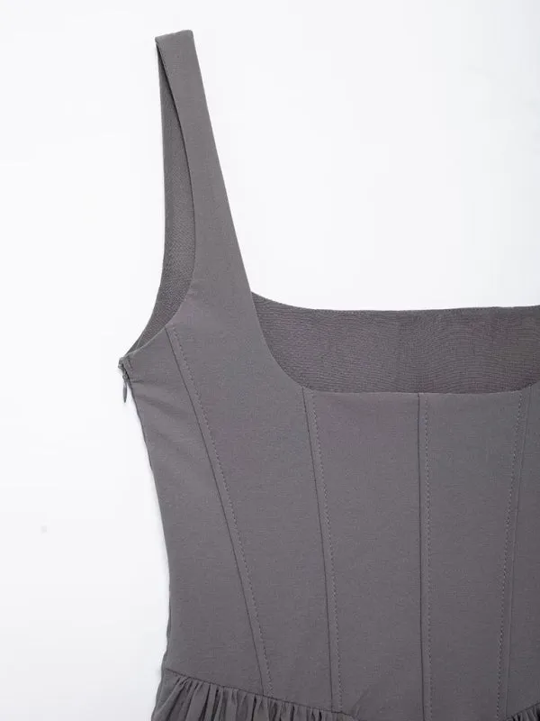 Trendy Sleeveless Cotton Fit & Flare Dress