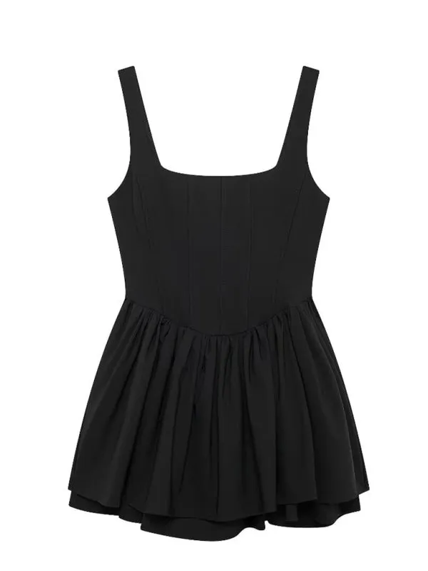 Trendy Sleeveless Cotton Fit & Flare Dress