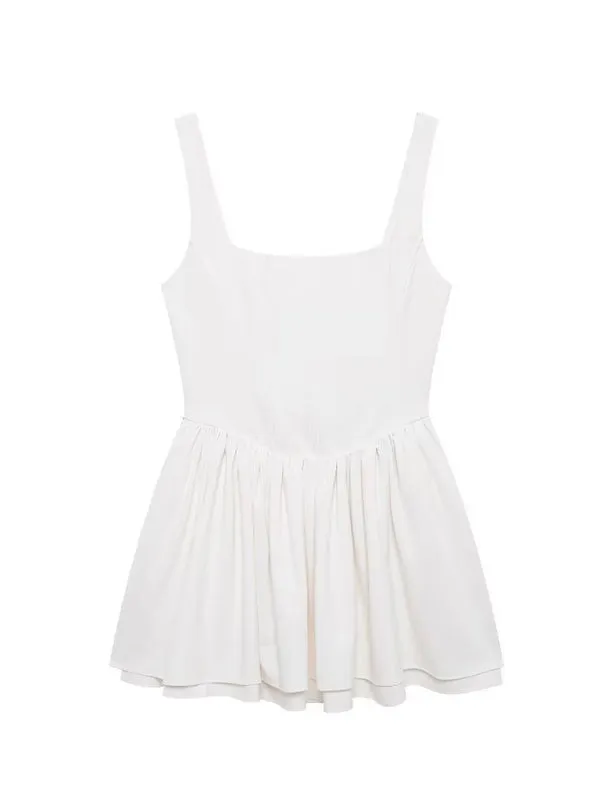 Trendy Sleeveless Cotton Fit & Flare Dress