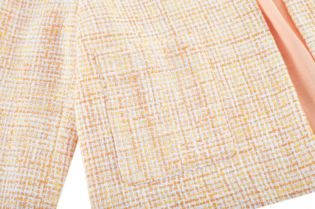 Tweed Round Neck Jacket