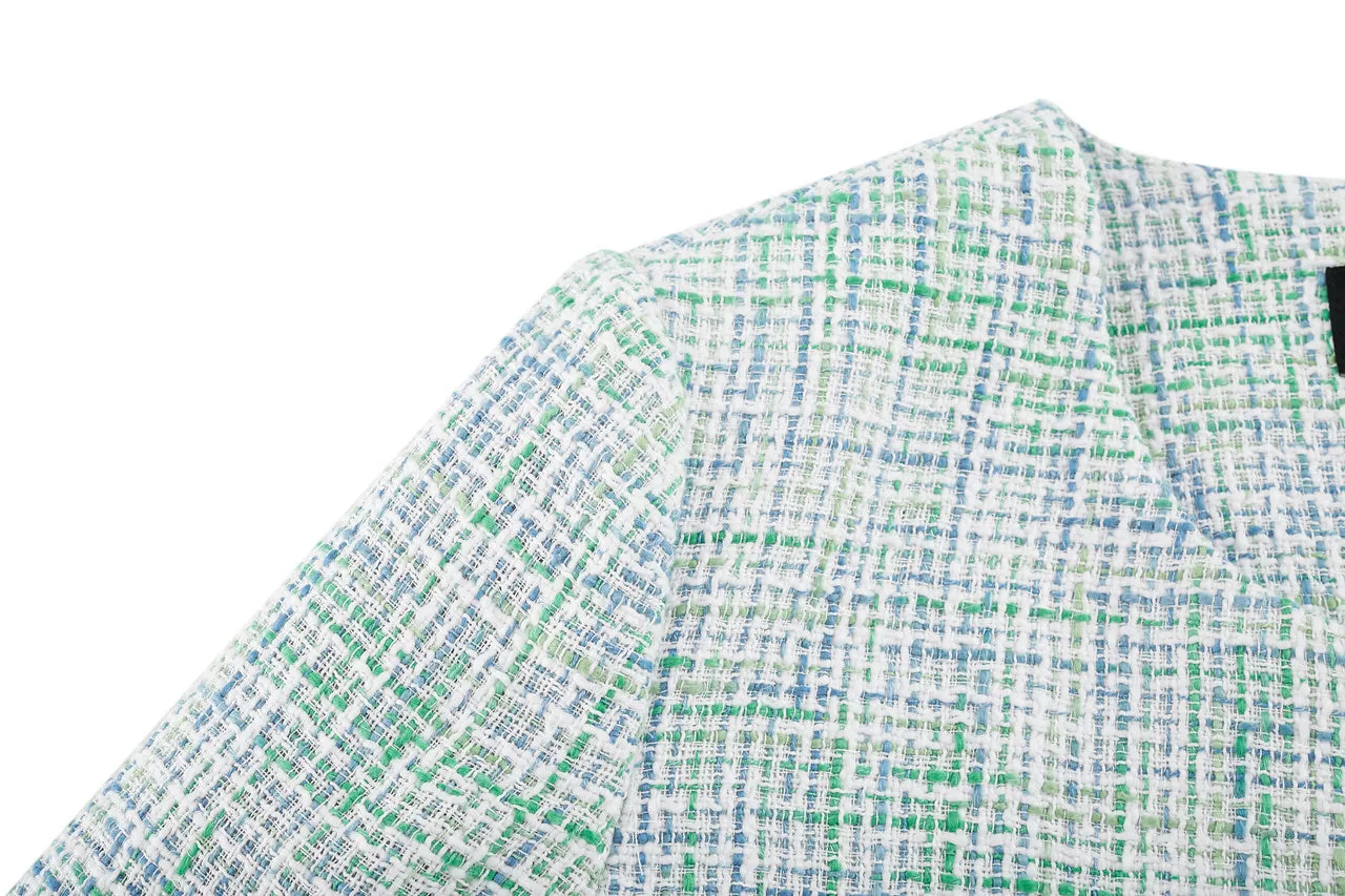 Tweed Round Neck Jacket