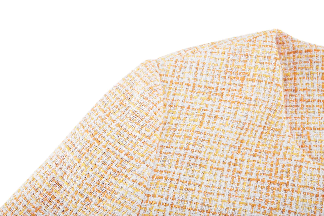 Tweed Round Neck Jacket