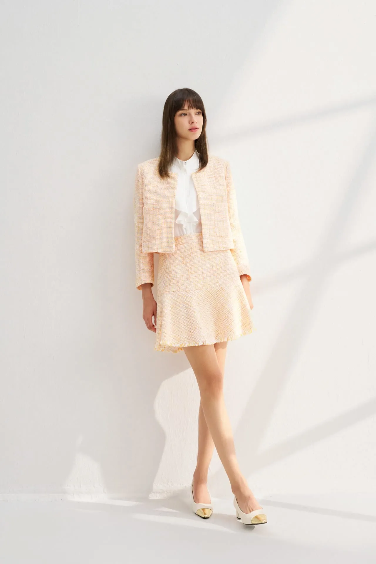 Tweed Round Neck Jacket