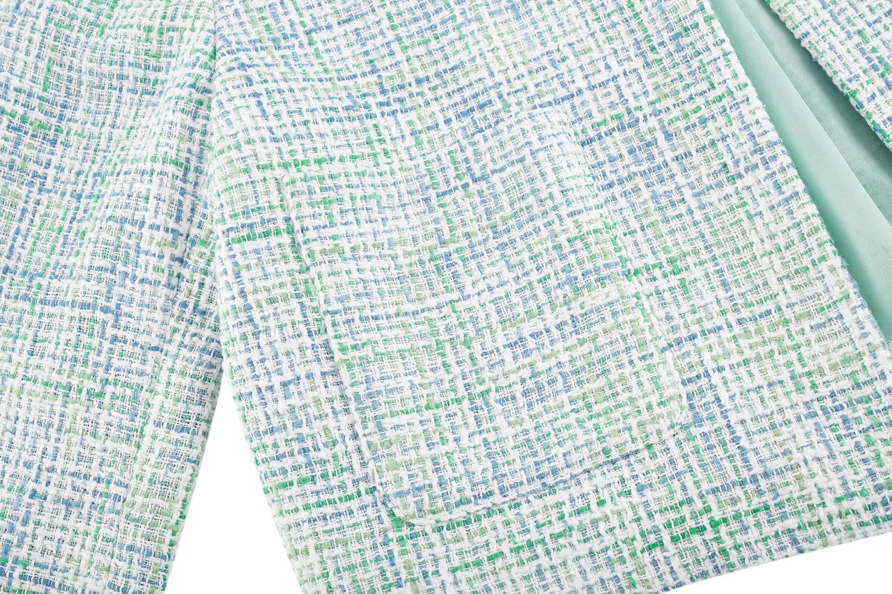 Tweed Round Neck Jacket