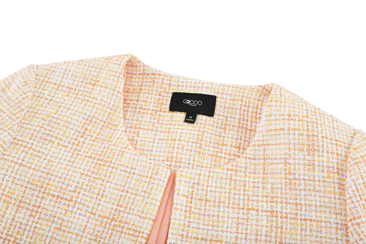 Tweed Round Neck Jacket